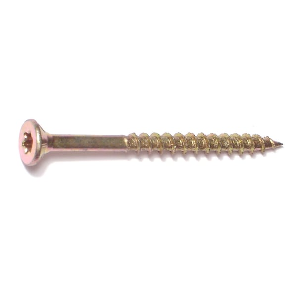 Saberdrive Wood Screw, #9, 2-1/4 in, Zinc Yellow Steel Flat Head Torx Drive, 3000 PK 09337 - main